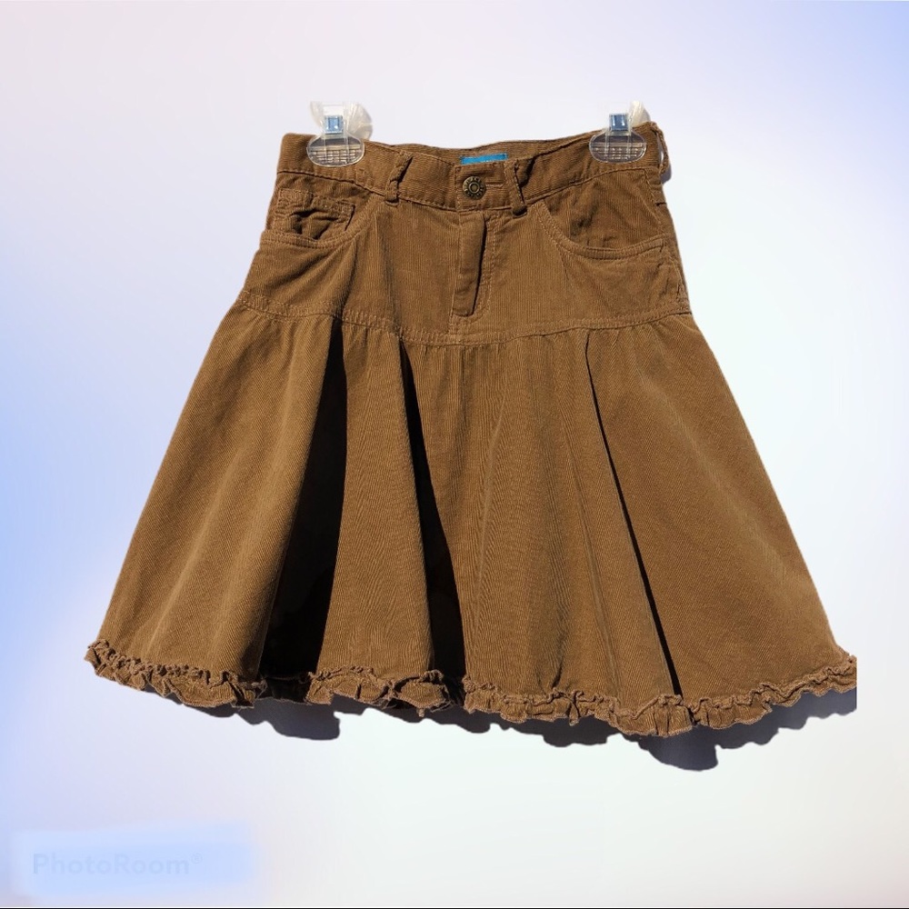 Childrens Place Girls Brown Corduroy Skirt Size 6X/7